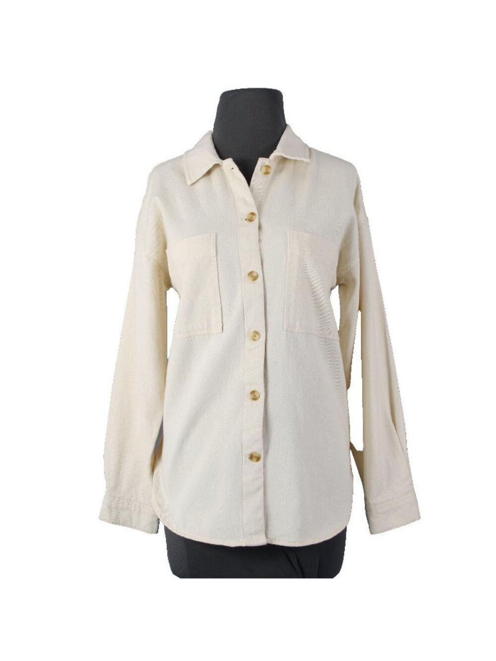 Thread Supply Jacket Sz XS Yellow Denim Collared Button Down 100% Cotton Jacket
